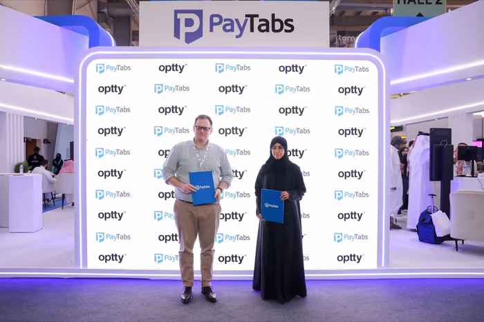 The Optty team at the PayTabs booth